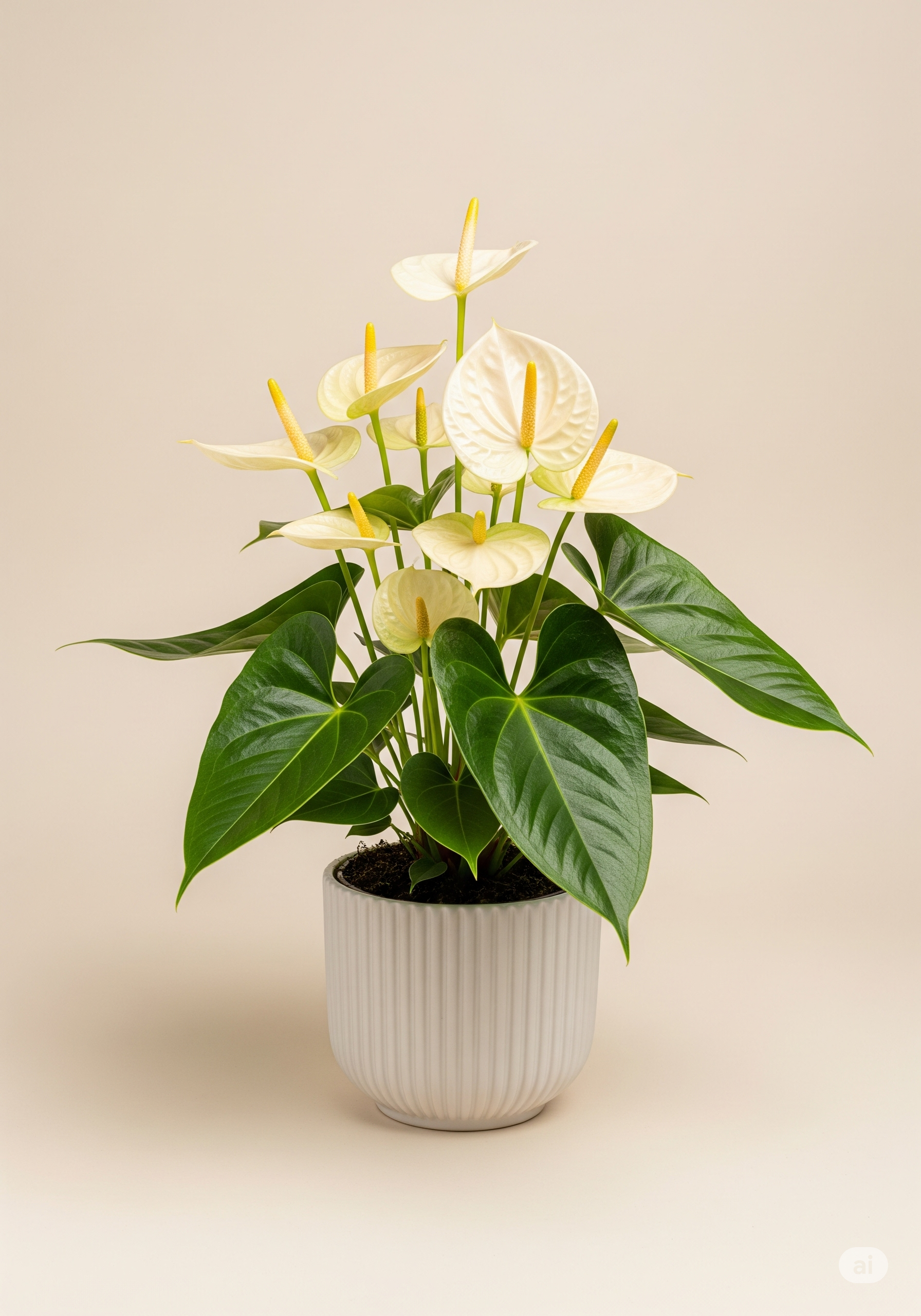 Antúrio Vanilla (Anthurium andraeanum ‘Vanilla’)