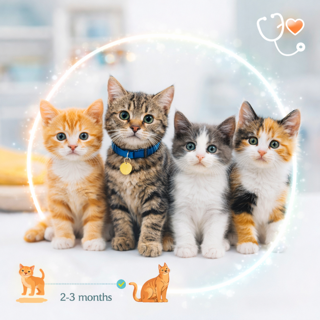 Small kittens illustrating importance of early spay/neuter