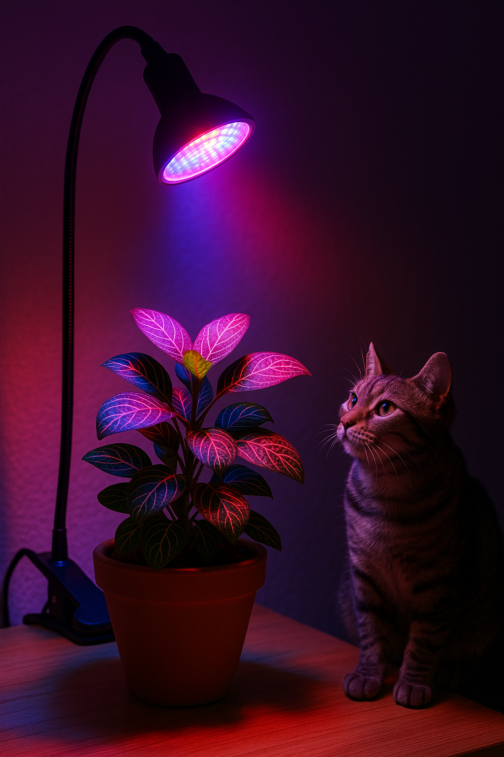 Planta sob luz de LED Full Spectrum