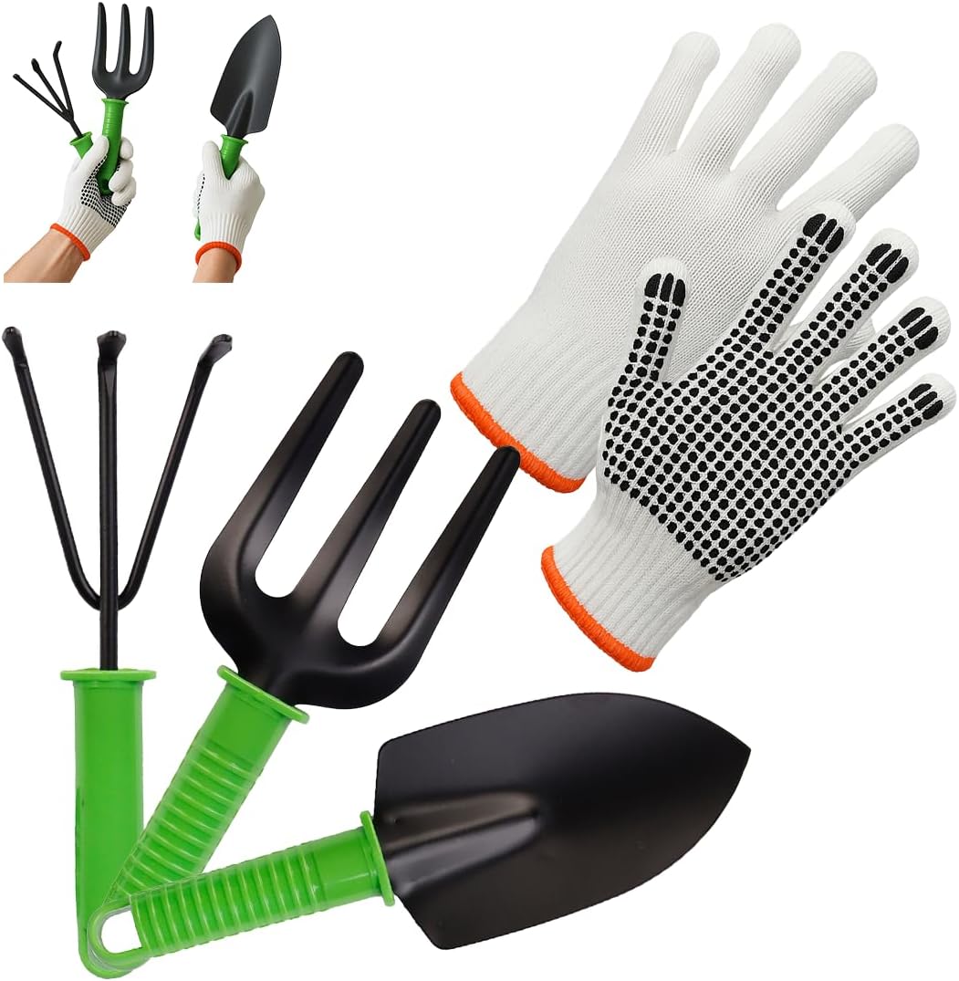 Kit Jardinagem Rosa com Luvas