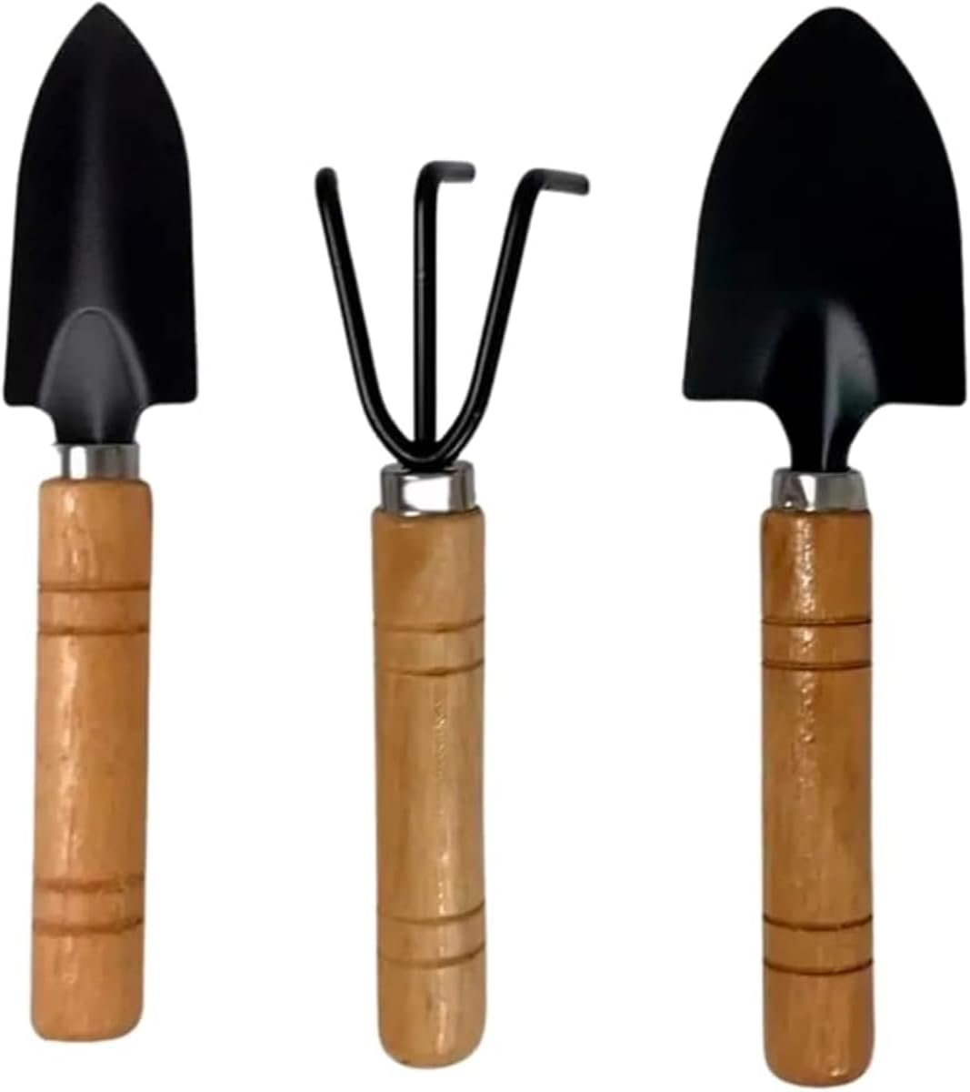 Kit de Jardinagem em Madeira com Rastelo